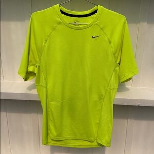 Nike Vibrant Lime Green Sports Tee. Size small